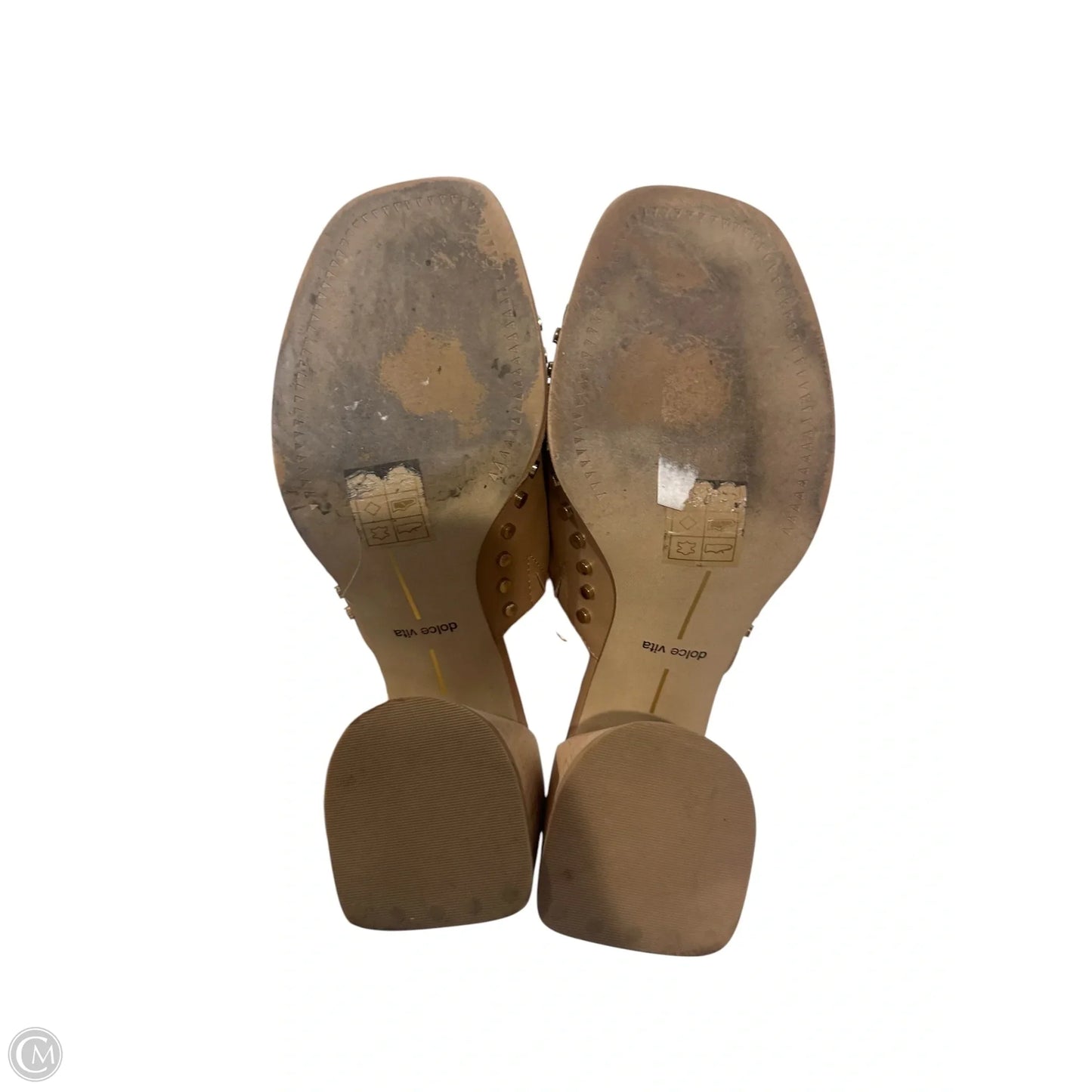 Sandals Heels Block By Dolce Vita In Tan, Size: 6.5