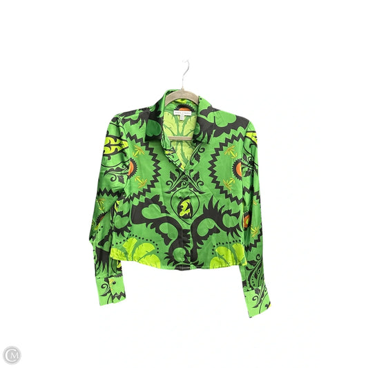 Blouse Long Sleeve By Maison Damelie In Paisley Print, Size: Xs