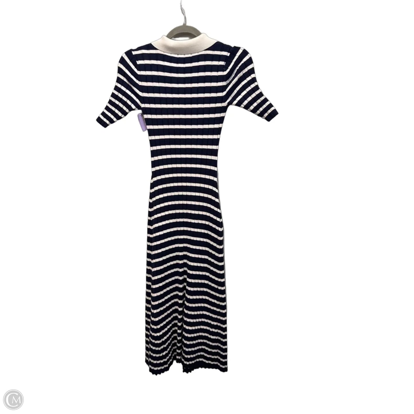 Dress Casual Midi By Loft In Striped Pattern, Size: Xs