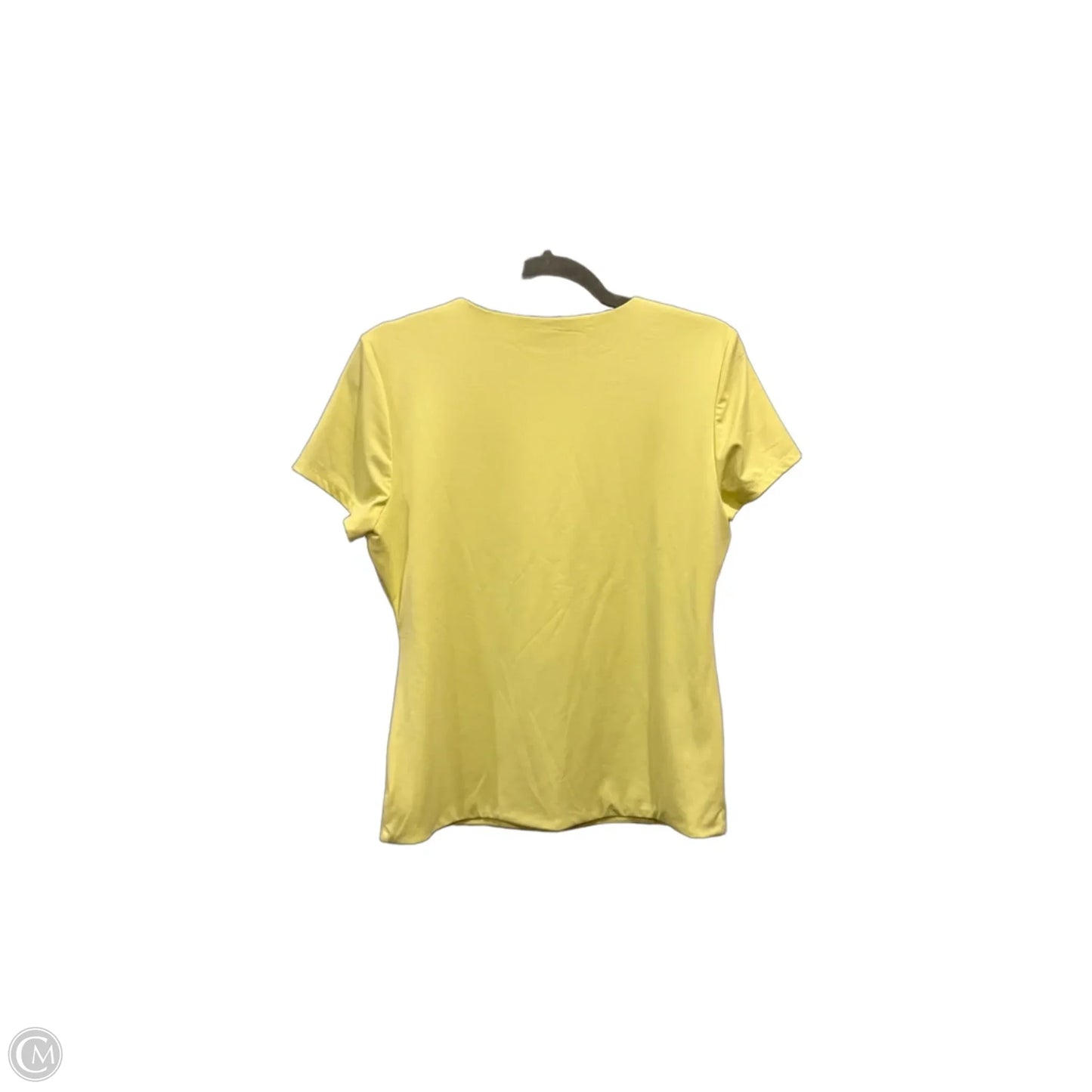 Top Short Sleeve Basic By Halogen In Yellow, Size: M