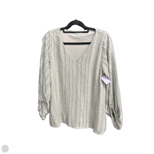 Top Long Sleeve By Jodifl In Grey, Size: S