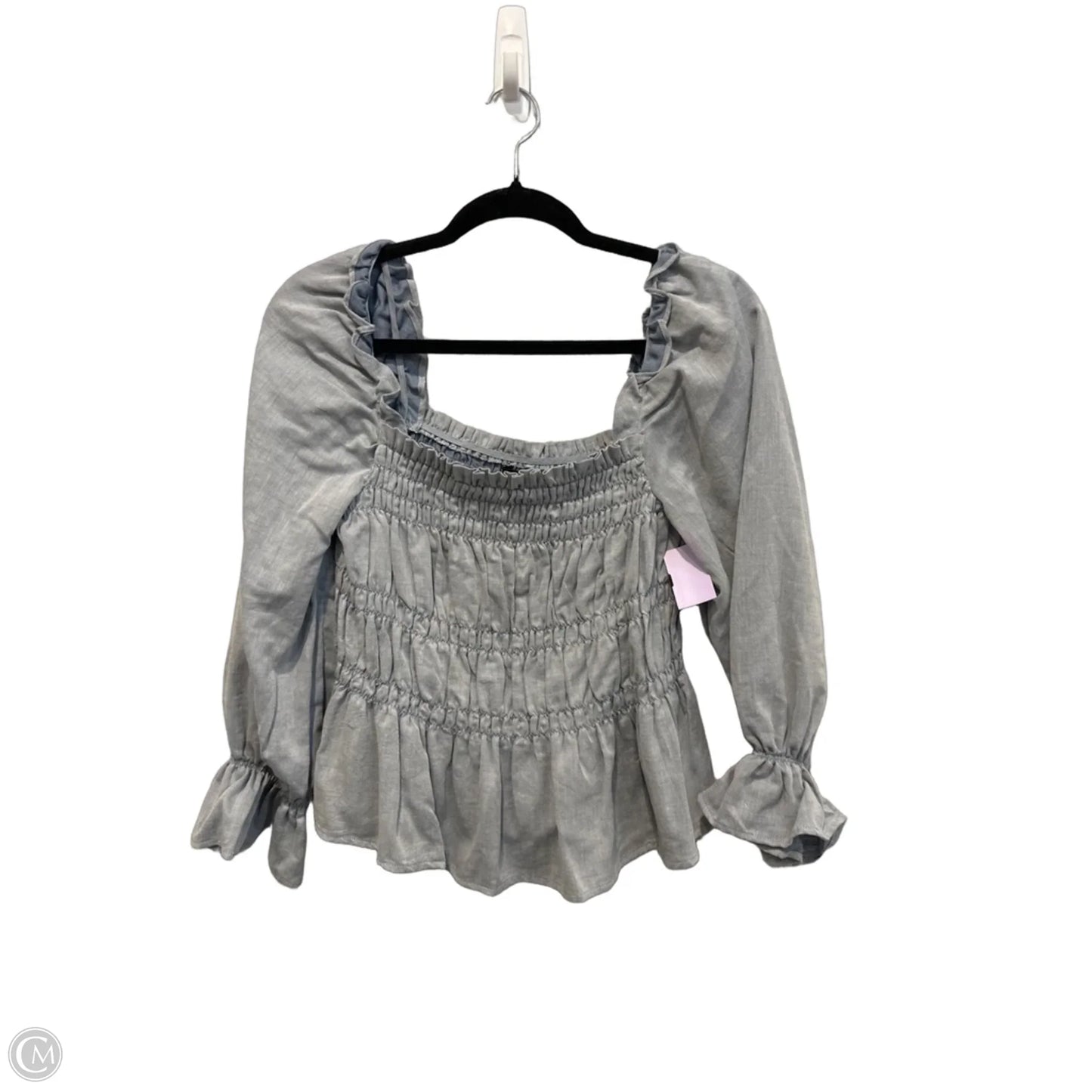 Top 3/4 Sleeve By Who What Wear In Blue, Size: S