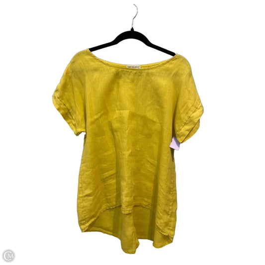 Top Short Sleeve By Terzo Millennio In Yellow, Size: S