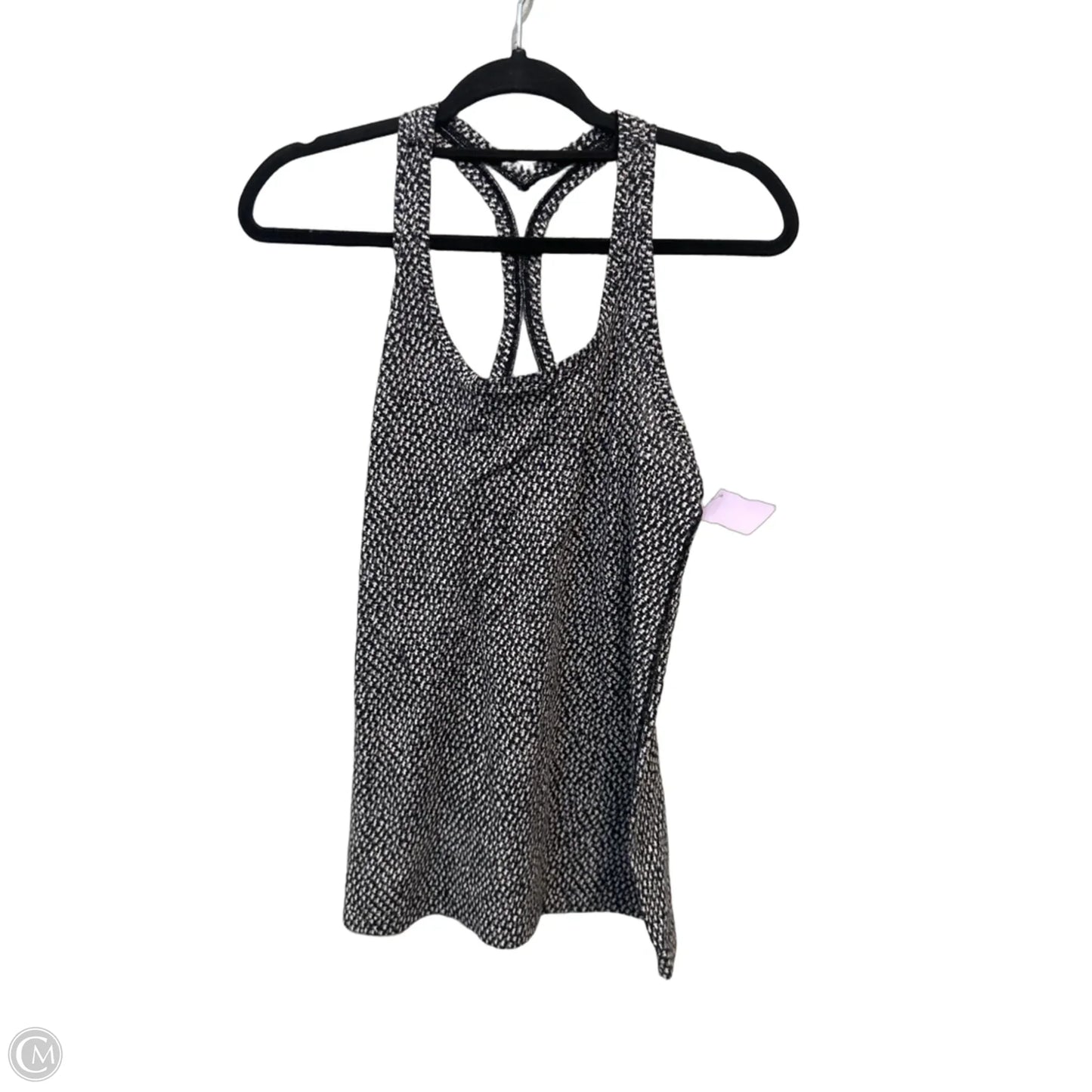 Athletic Tank Top By Lululemon In Black & White, Size: M