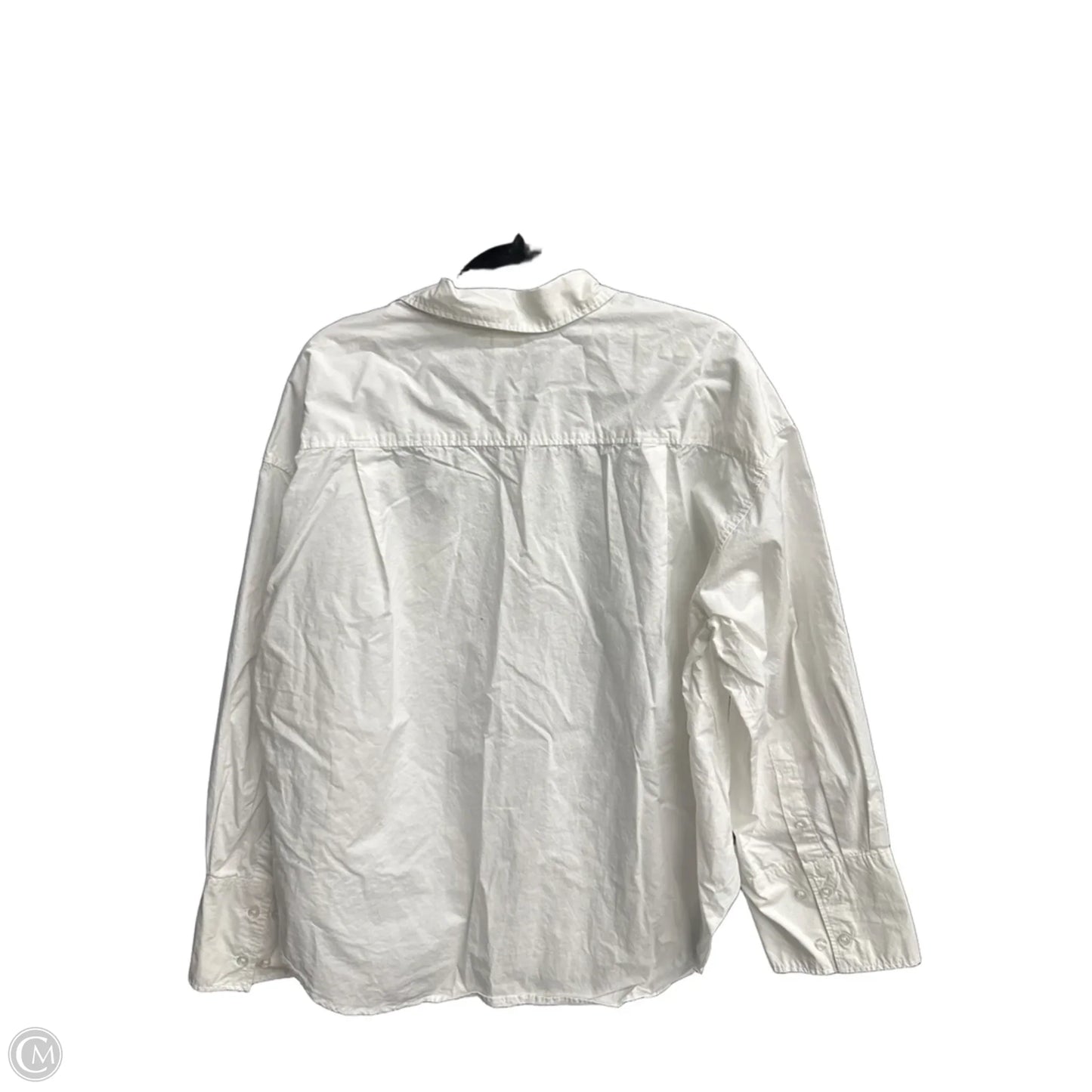 Blouse Long Sleeve By H&m In White, Size: L