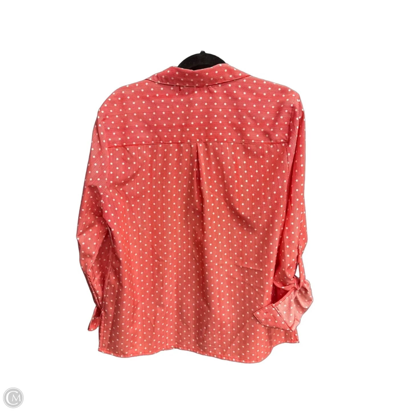 Blouse Long Sleeve By Notations In Polkadot Pattern, Size: M