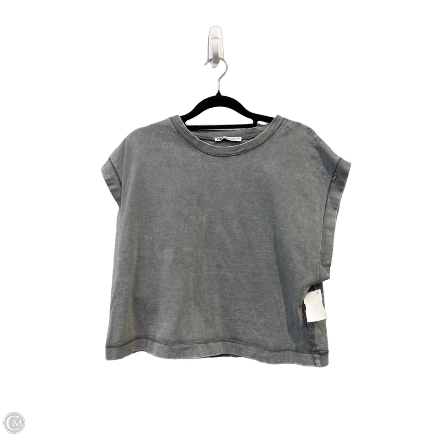 Top Sleeveless Basic By Zara In Grey, Size: M