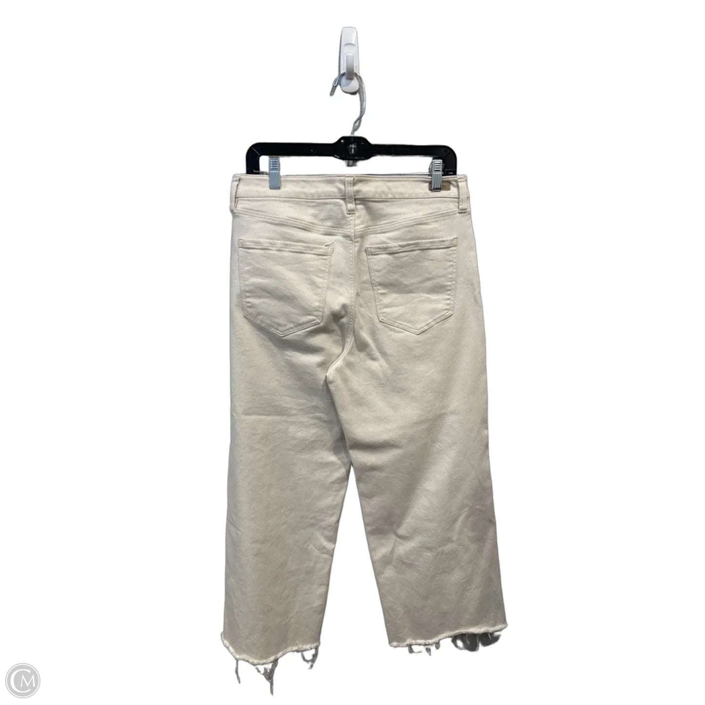 Jeans Wide Leg By Liverpool In Cream Denim, Size: 12