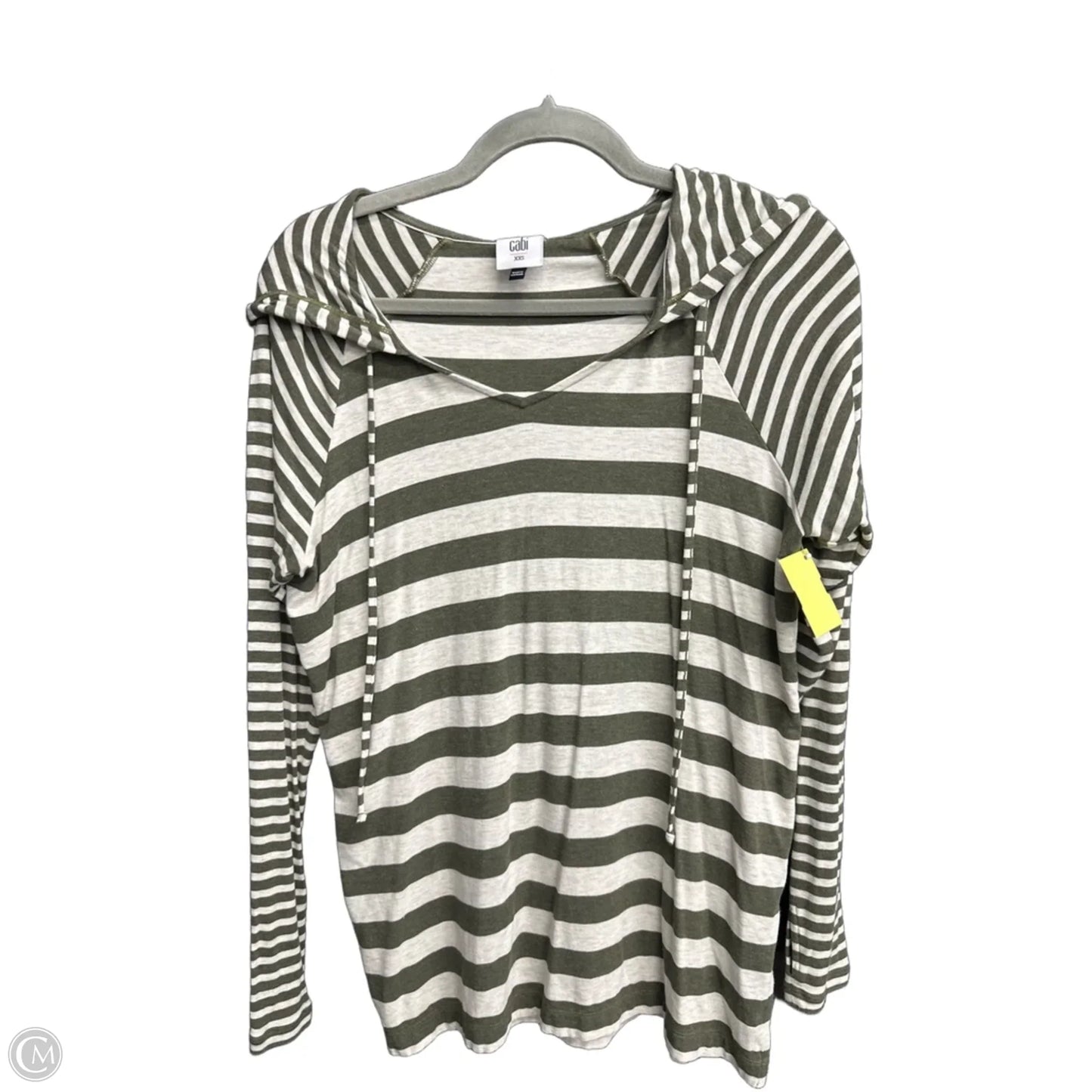Top Long Sleeve Basic By Cabi In Striped Pattern, Size: Xxs