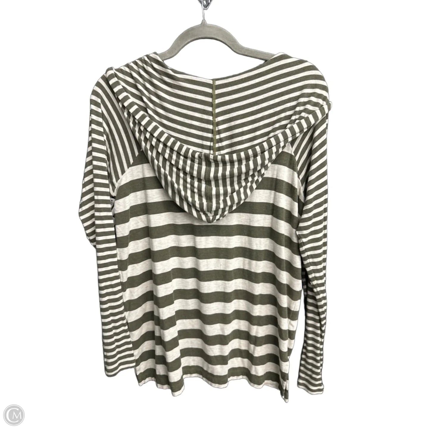 Top Long Sleeve Basic By Cabi In Striped Pattern, Size: Xxs