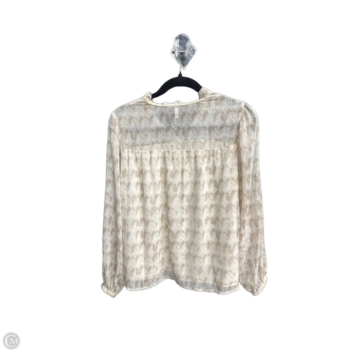 Top Long Sleeve By Cato In Geometric Pattern, Size: S