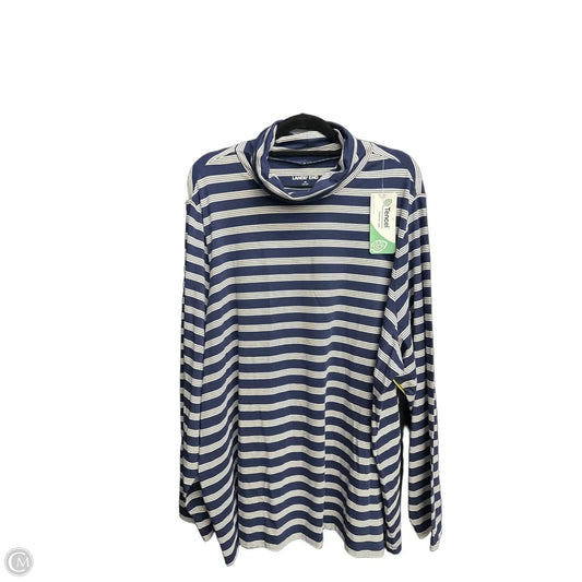 Top Long Sleeve Basic By Lands End In Striped Pattern, Size: 3x