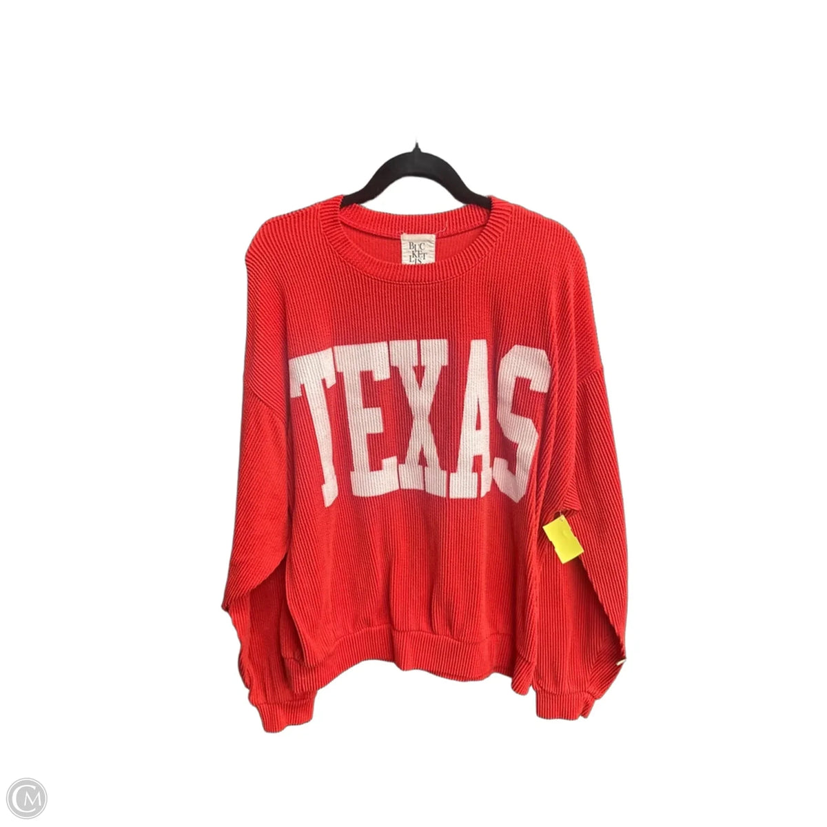 Top Long Sleeve Basic By Bucketlist In Red, Size: Xl