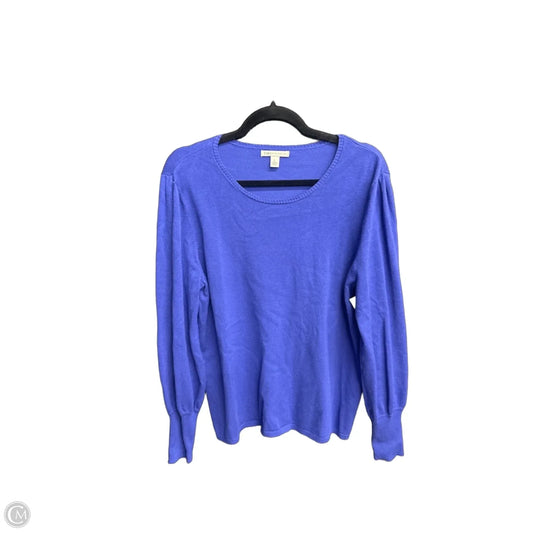 Top Long Sleeve By Cato In Blue, Size: L