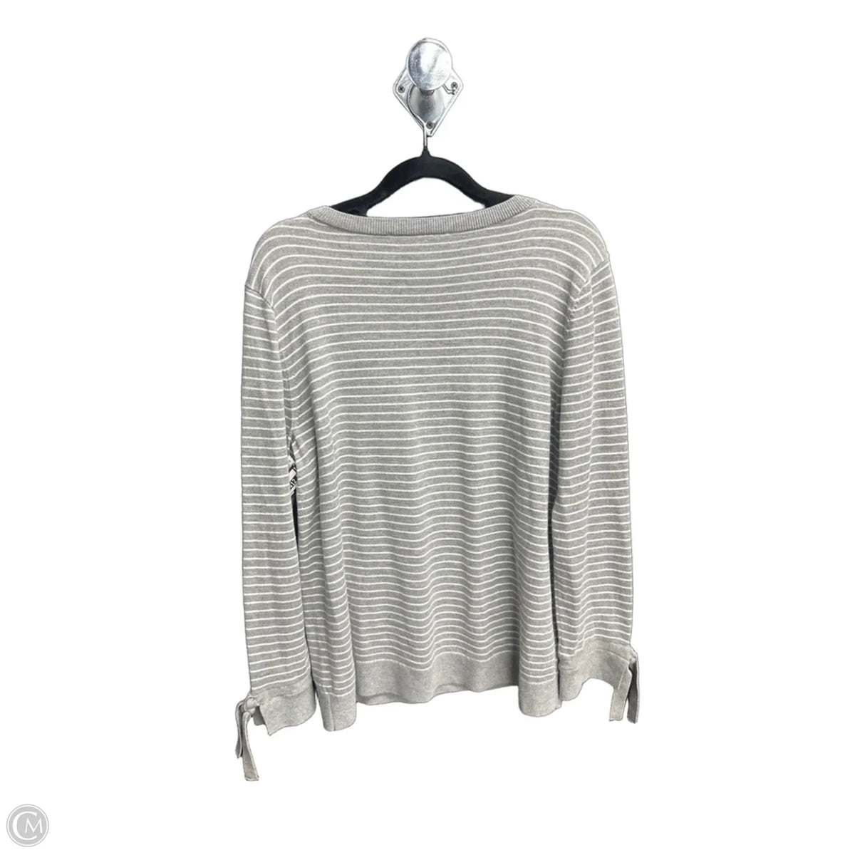 Top 3/4 Sleeve By Loft In Striped Pattern, Size: L