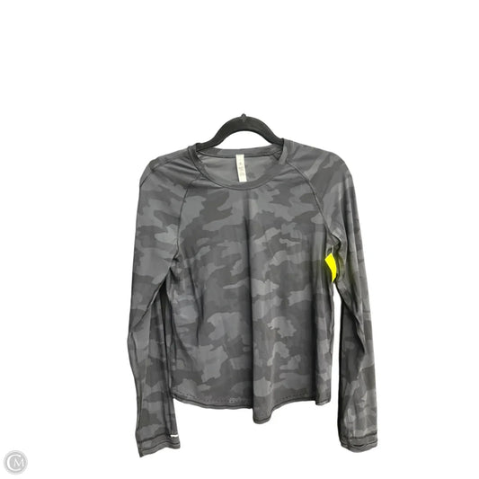 Athletic Top Long Sleeve Crewneck By Lululemon In Camouflage Print, Size: S