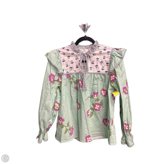 Top Long Sleeve By Entro In Green, Size: S