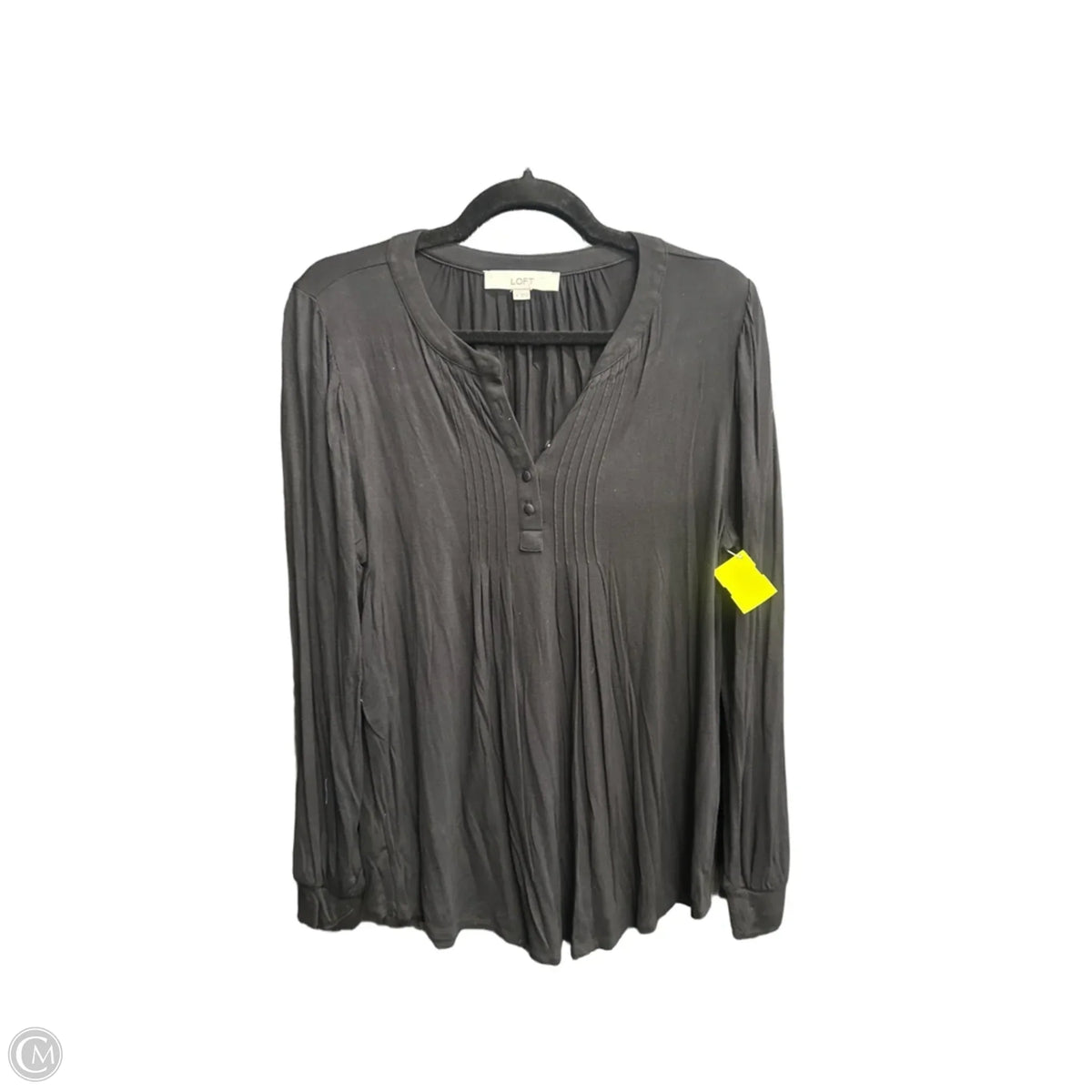 Blouse Long Sleeve By Loft In Black, Size: M