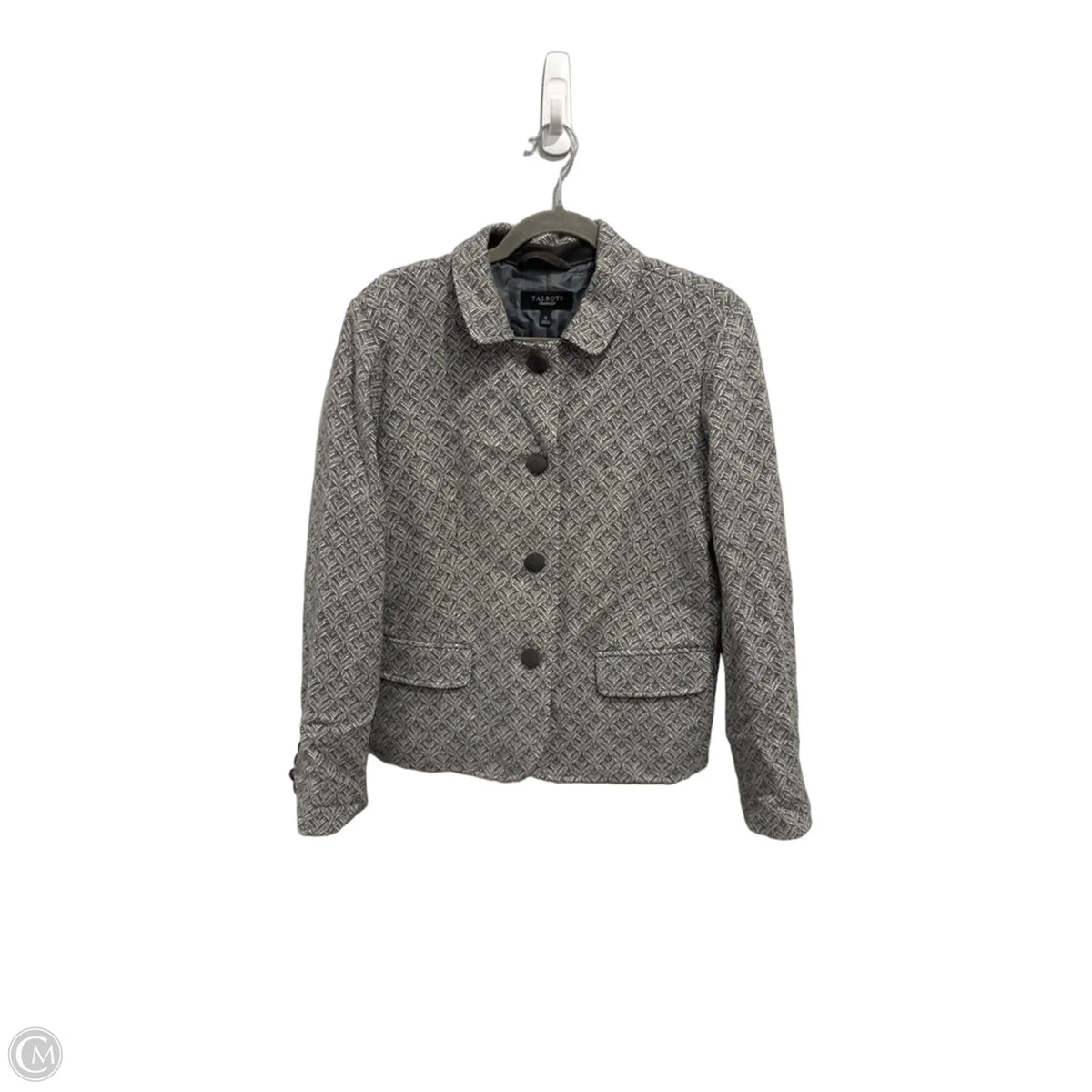Coat Peacoat By Talbots In Grey, Size: L