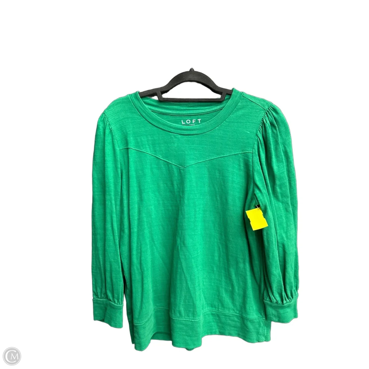 Top 3/4 Sleeve By Loft In Green, Size: L