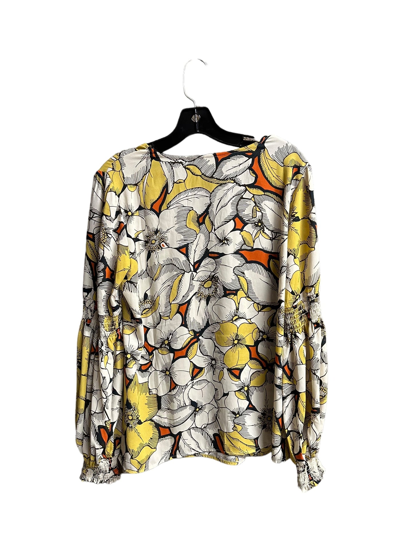 Floral Print Top Long Sleeve Cabi, Size S