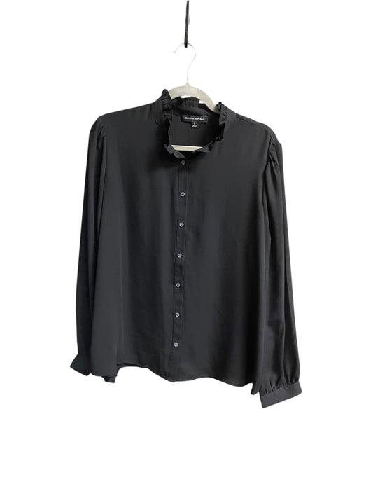 Blouse Long Sleeve By Banana Republic In Black, Size: L