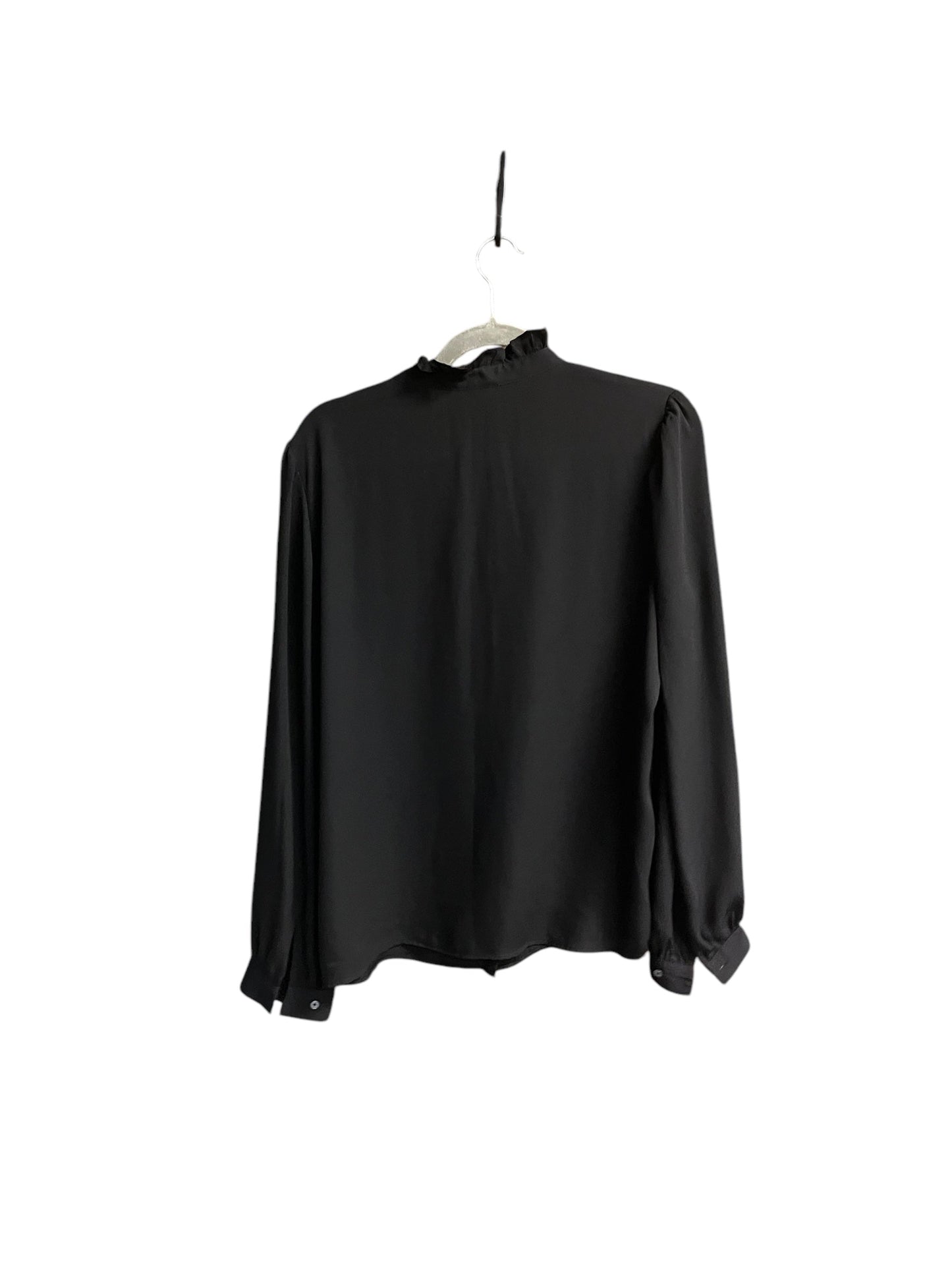 Blouse Long Sleeve By Banana Republic In Black, Size: L