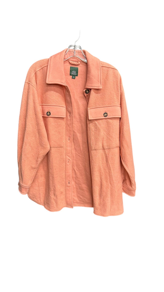 Jacket Shirt By Wild Fable In Peach, Size: Xs