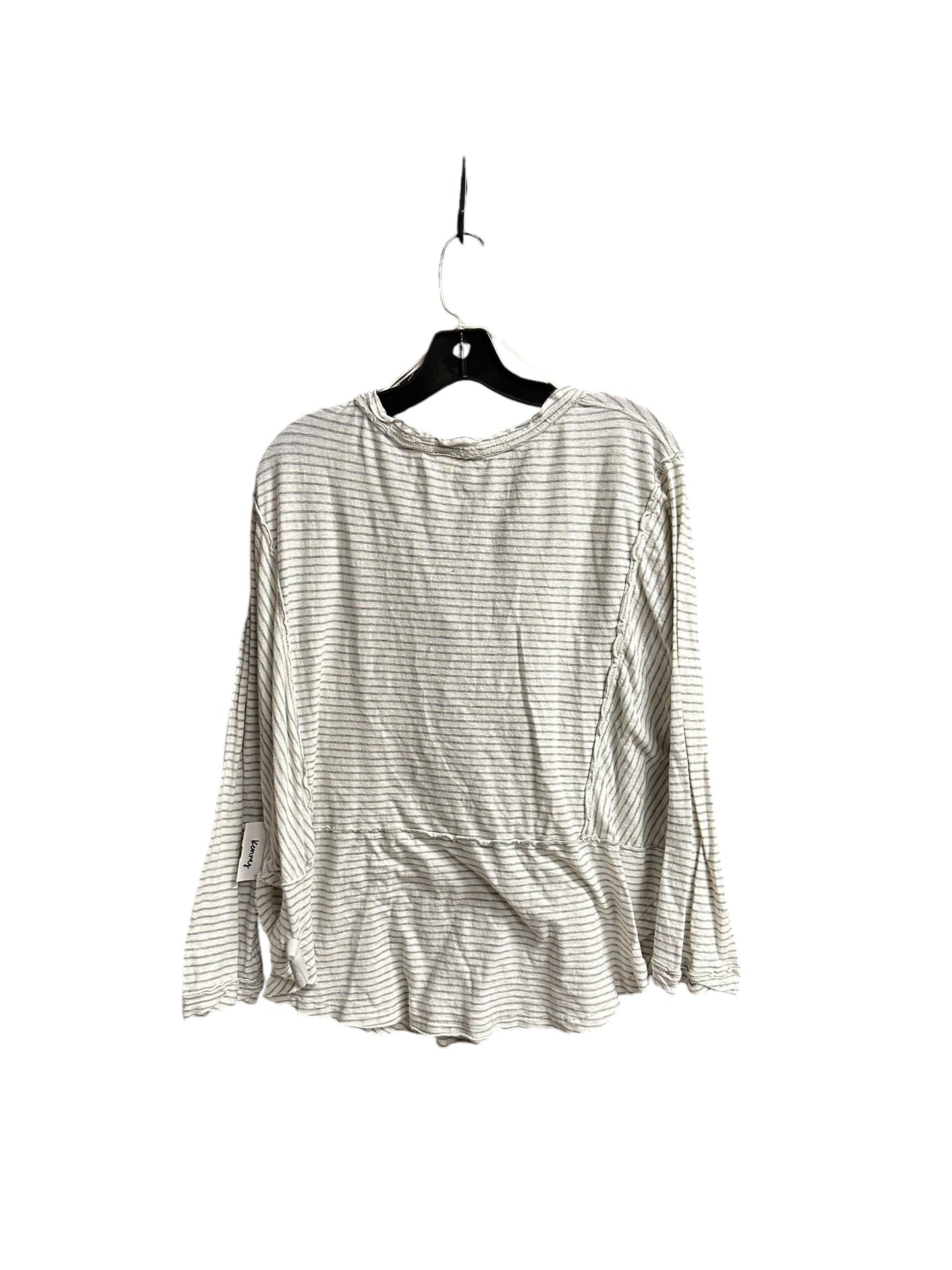 Top Long Sleeve By We The Free In Grey & White, Size: S