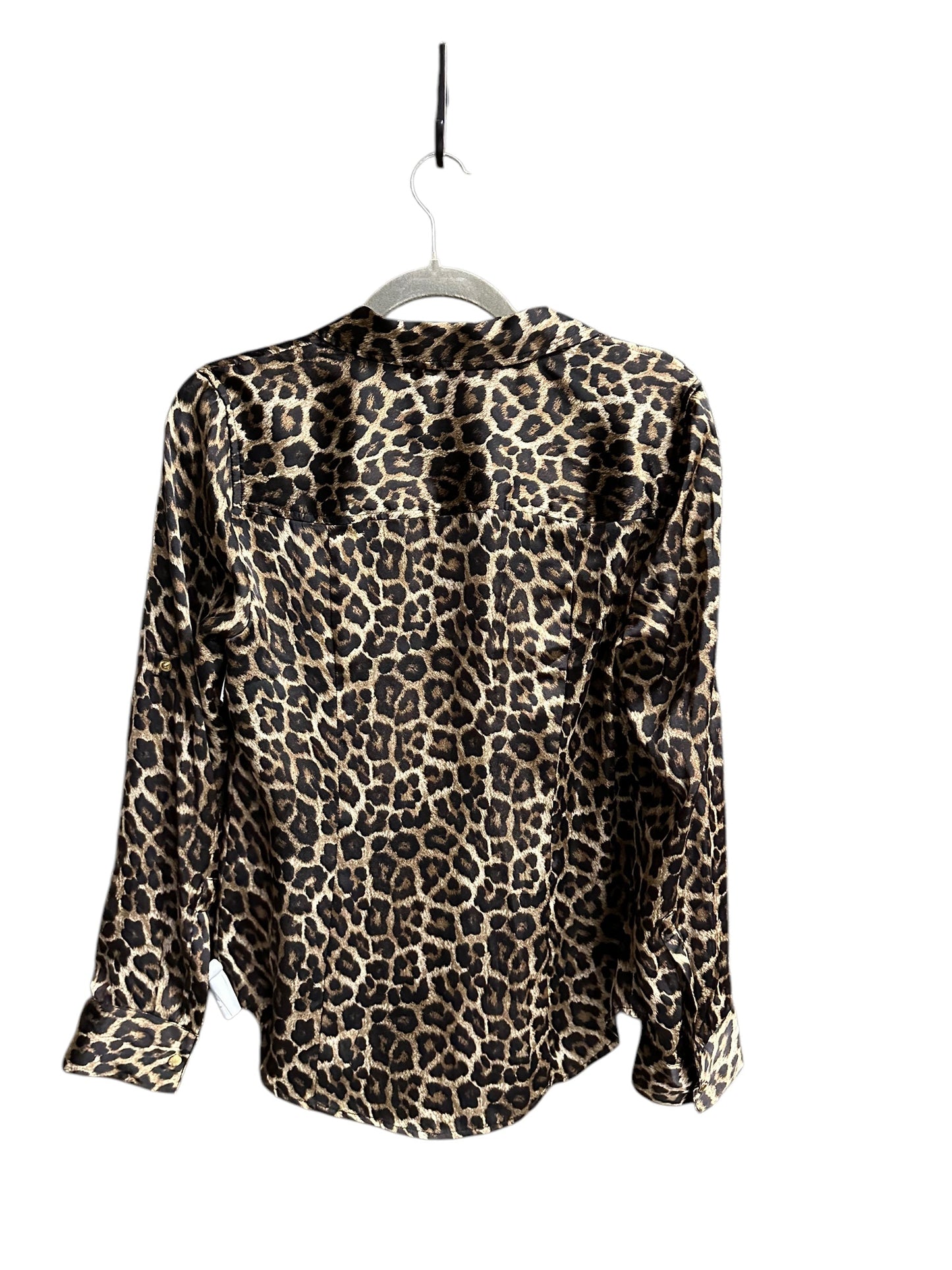 Top Long Sleeve Designer By Michael Kors In Animal Print, Size: S