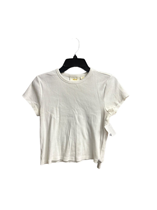 Top Short Sleeve By Maeve In White, Size: L