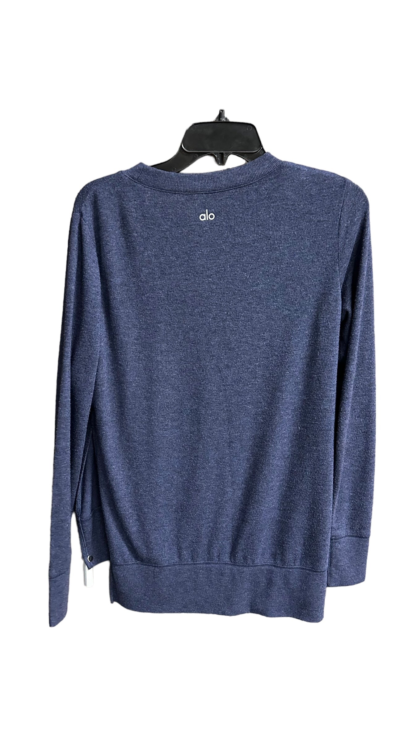 Athletic Top Long Sleeve Crewneck By Alo In Navy, Size: S