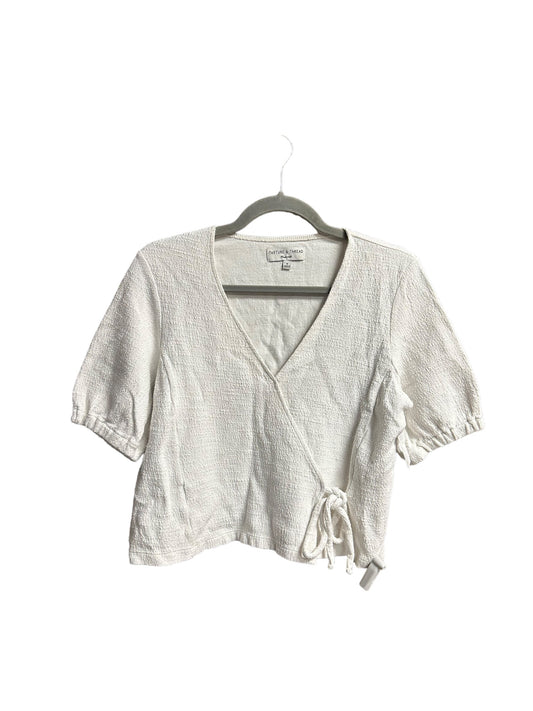 White Top Short Sleeve Madewell, Size M