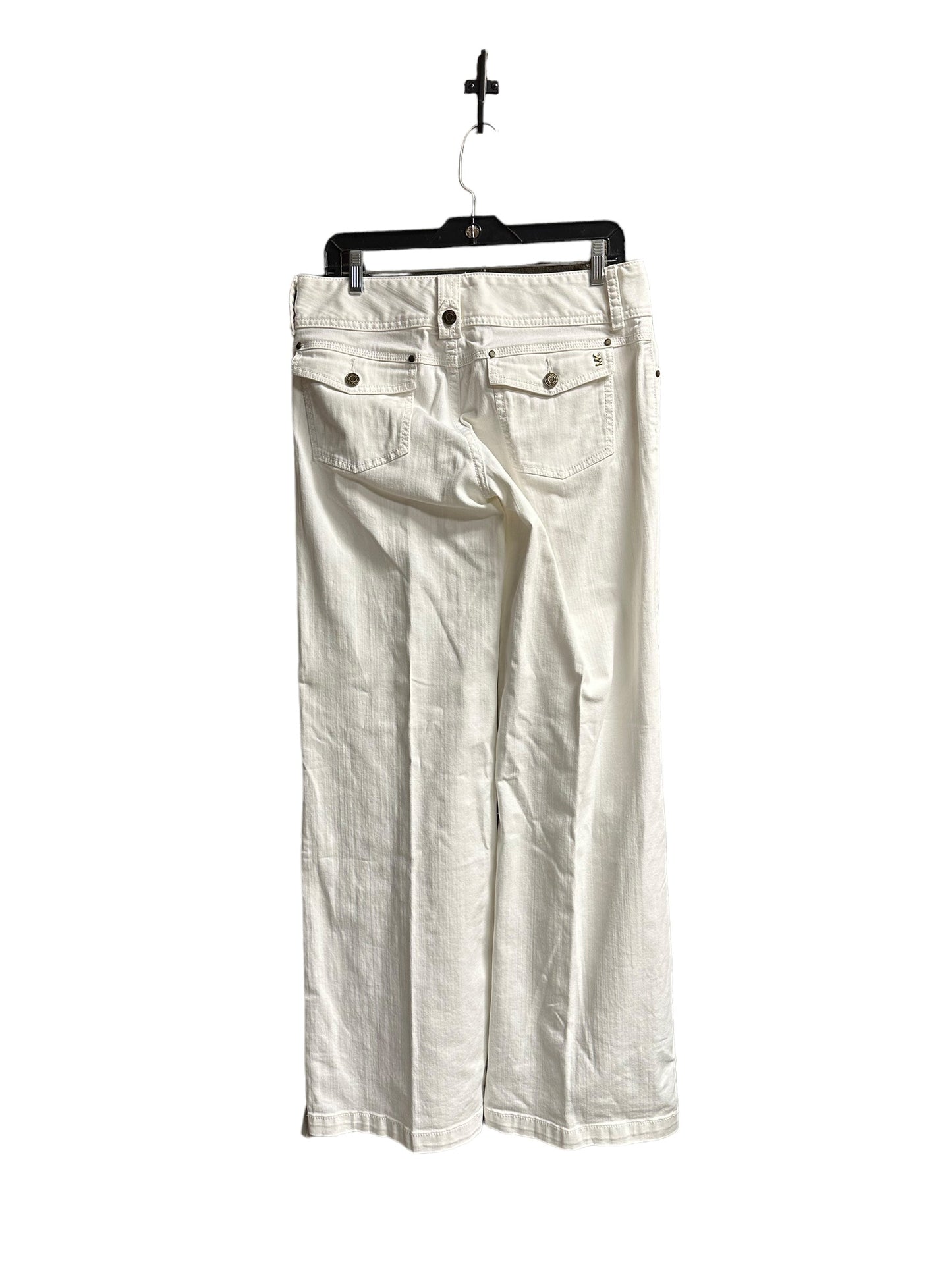 White Denim Jeans Straight Michael Kors, Size 8
