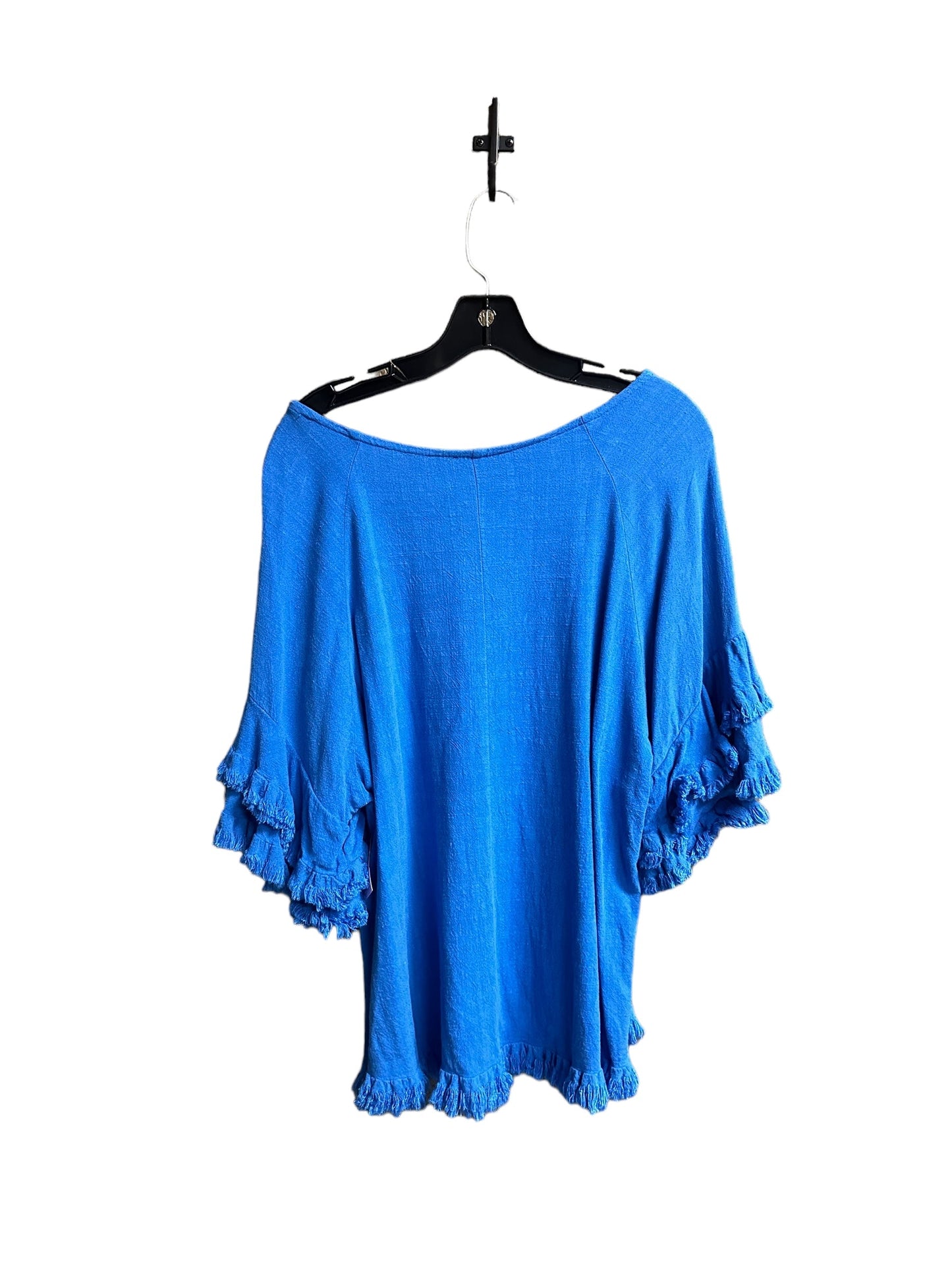 Blue Top Short Sleeve Umgee, Size M