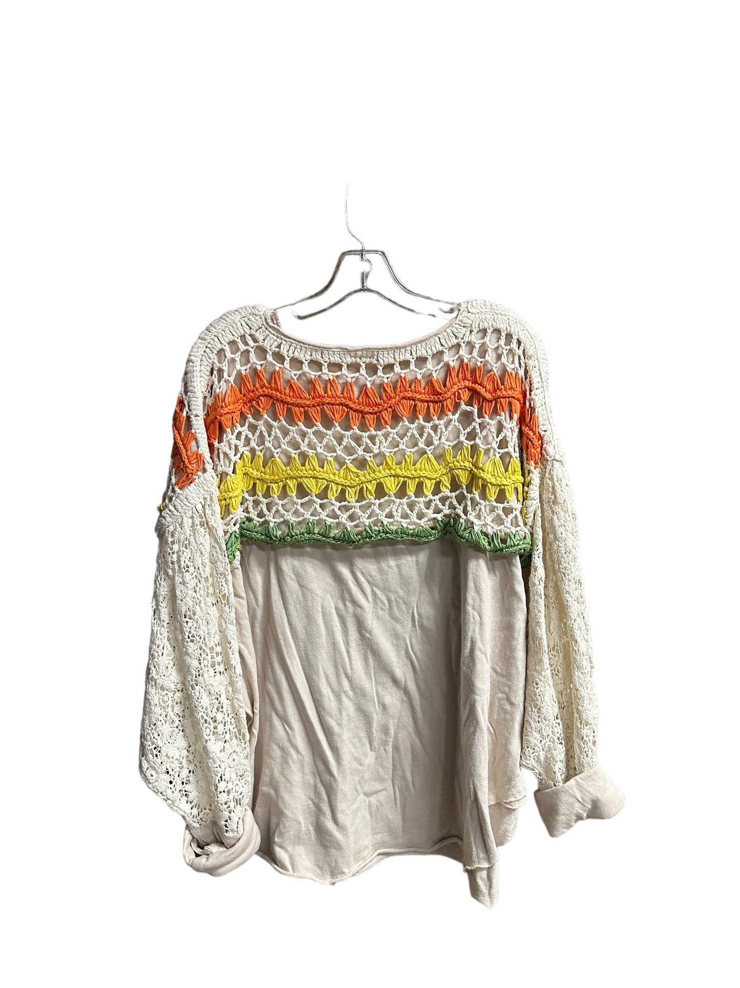 Multi-colored Top Long Sleeve Free People, Size L