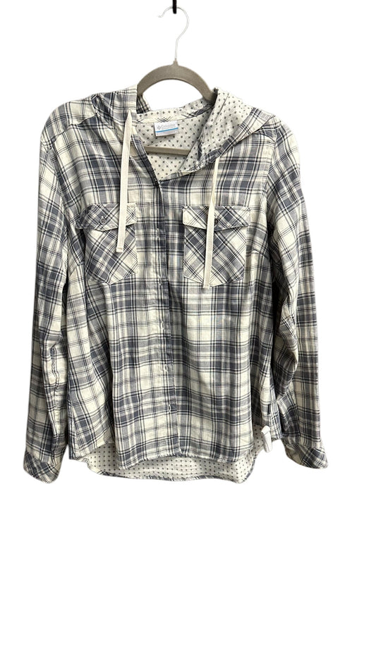 Top Long Sleeve By Columbia In Plaid Pattern, Size: L