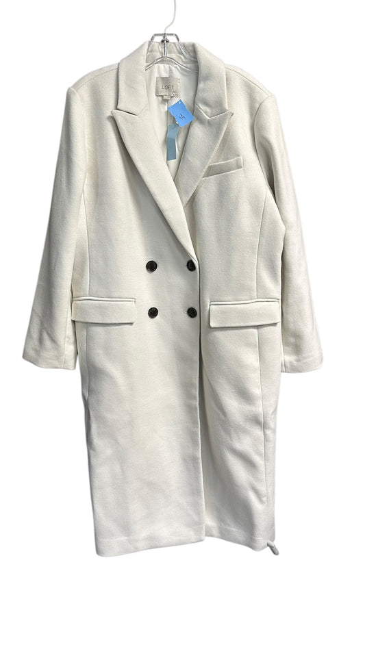 Coat Wool By Loft In Cream, Size: L