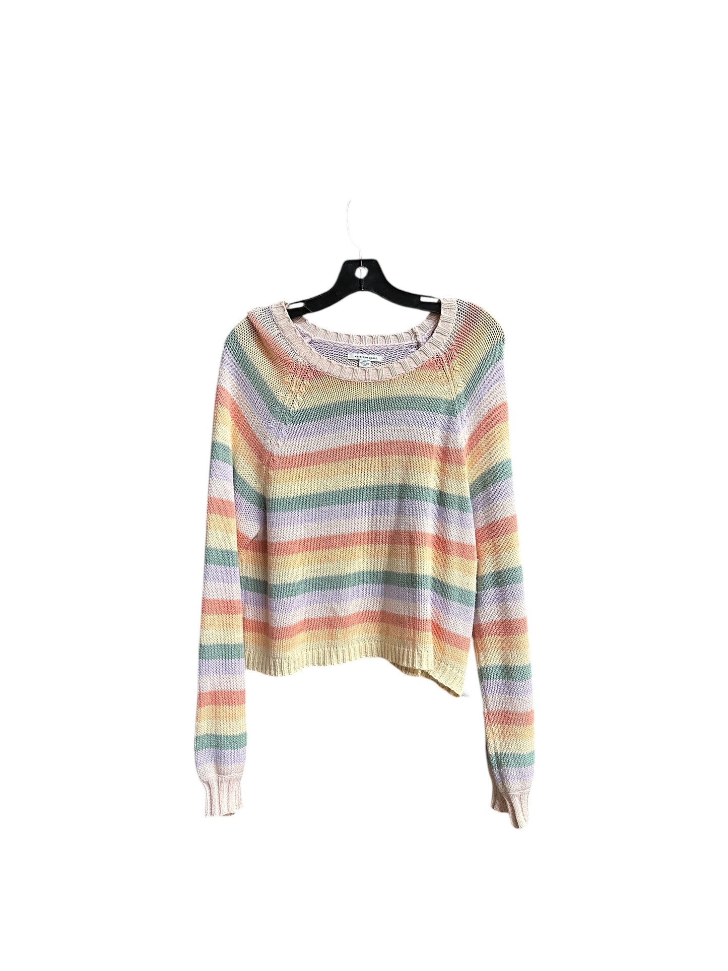 Sweater By American Eagle In Rainbow Print, Size: M