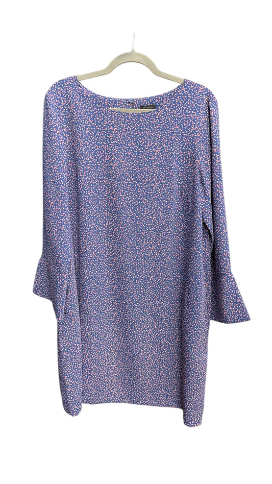 Dress Casual Midi By Ann Taylor In Blue & Pink, Size: Xl