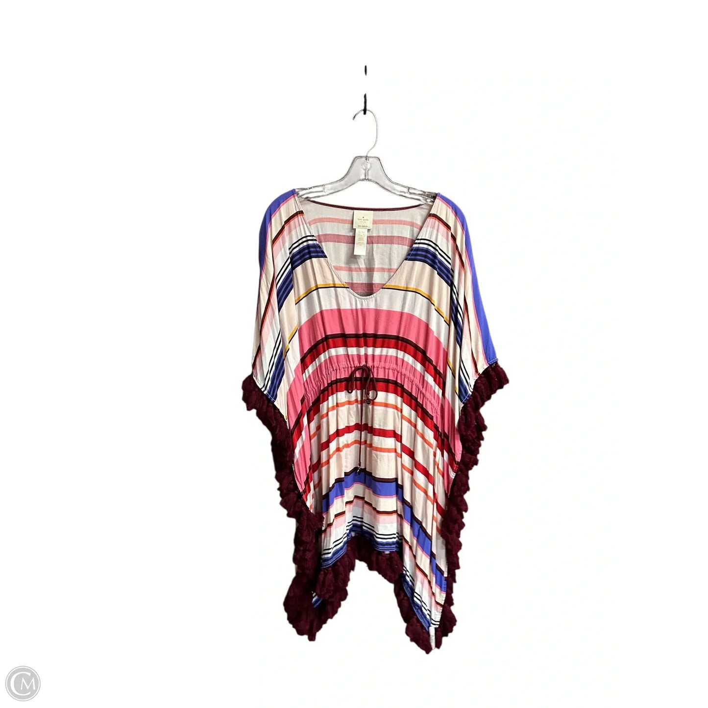 Swimwear Cover-up Designer By Kate Spade In Striped Pattern, Size: S