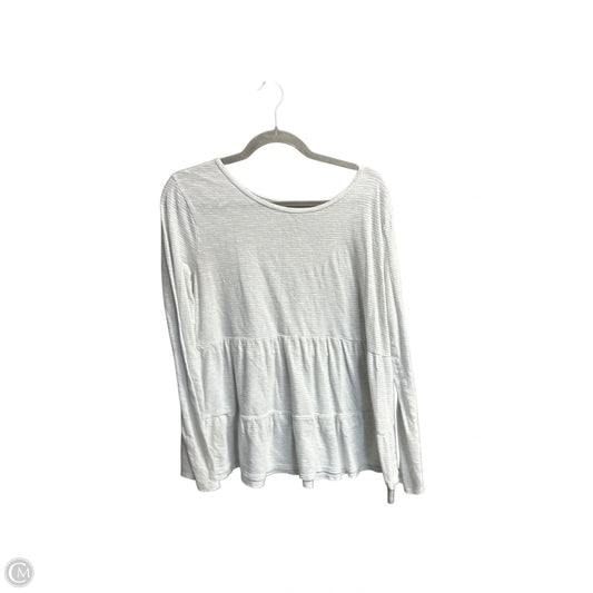 Top Long Sleeve By Loft In Striped Pattern, Size: M