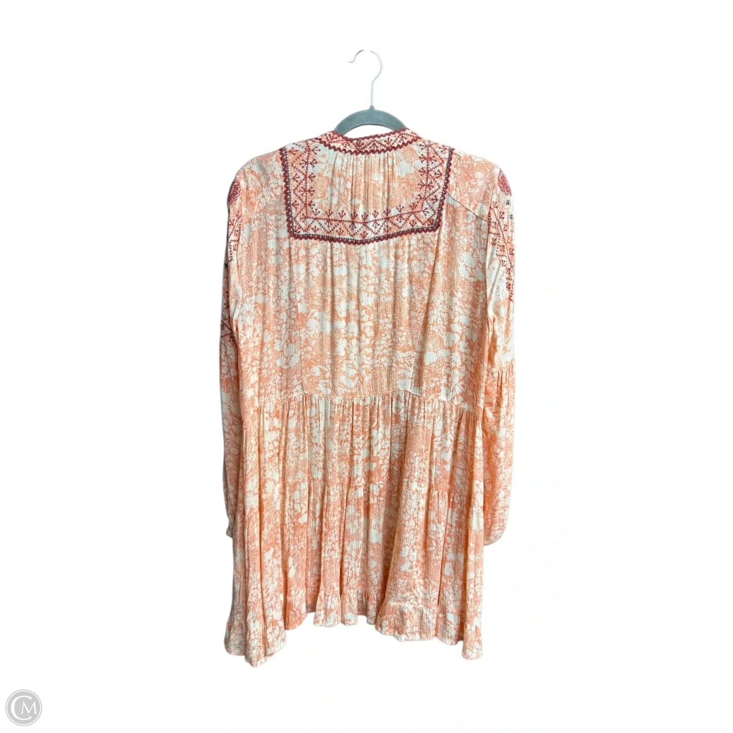 Tunic 3/4 Sleeve By Anthropologie In Orange, Size: M