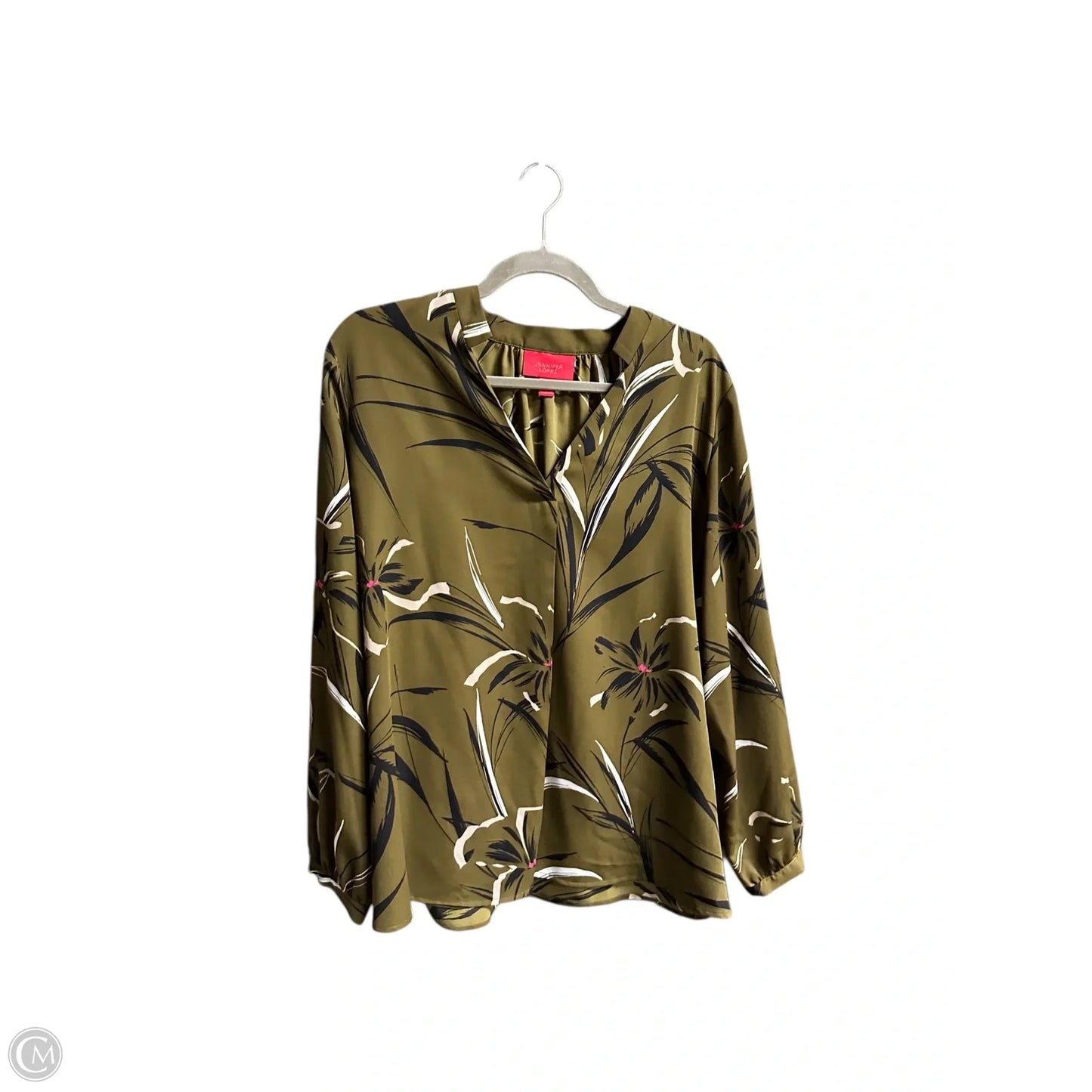 Top Long Sleeve By Jennifer Lopez In Green, Size: Xl