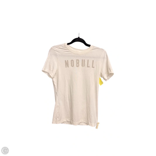 Athletic Top Short Sleeve By Nobull In White, Size: S