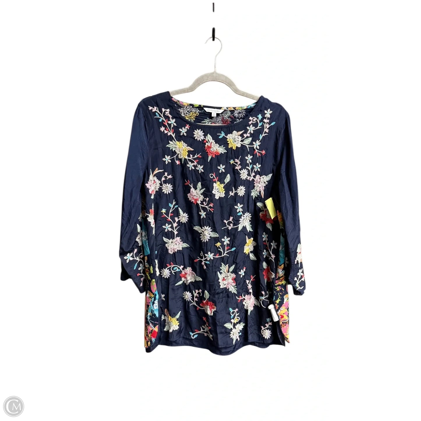 Top Long Sleeve By John Mark In Floral Print, Size: S