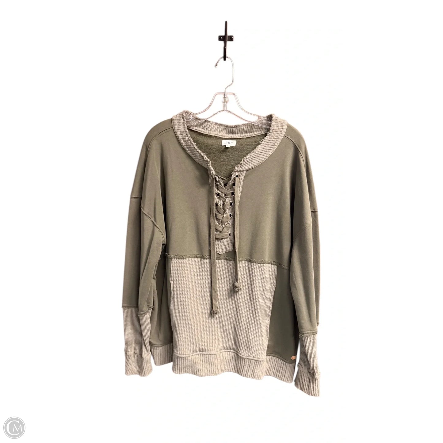 Sweatshirt Hoodie By Bke In Green, Size: L