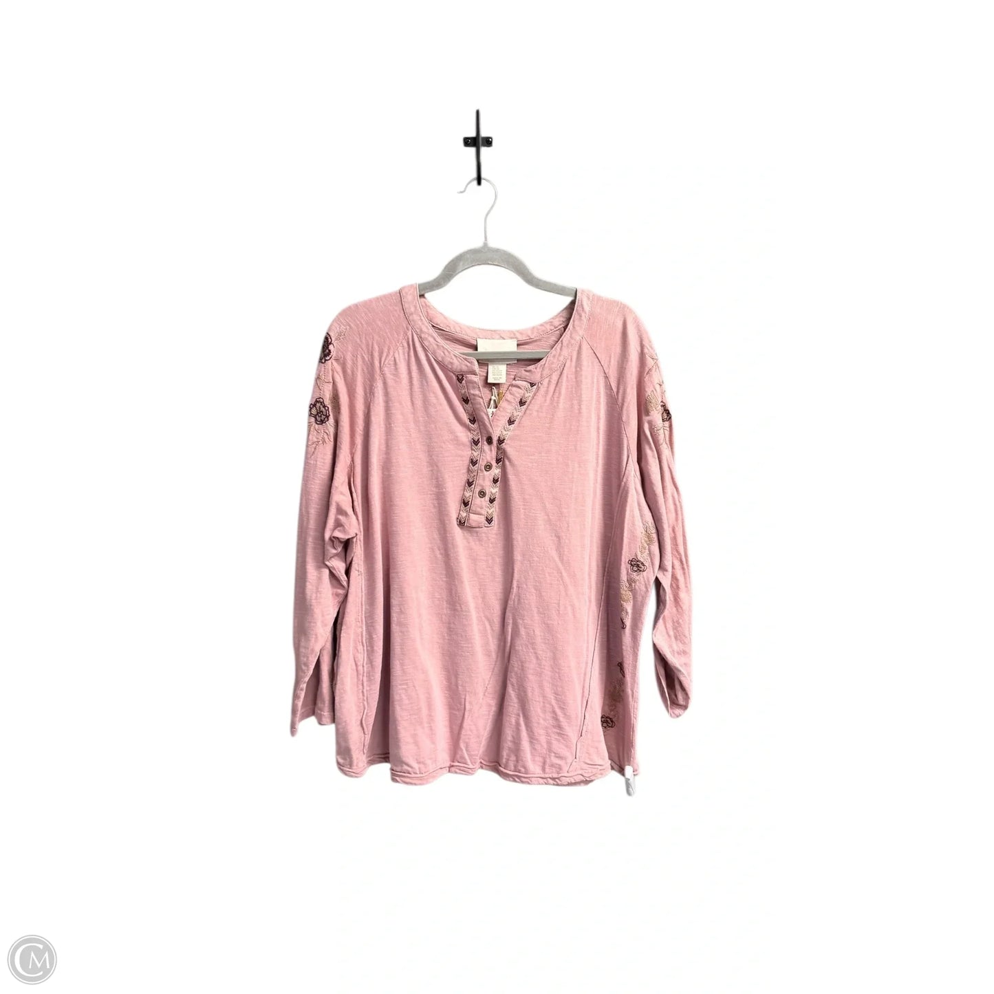 Top Long Sleeve By Cynthia Rowley In Mauve, Size: 3x