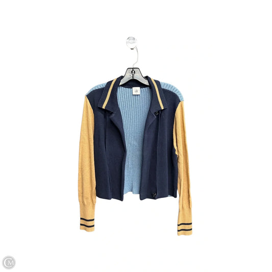 Cardigan By Cabi In Blue & Tan, Size: L