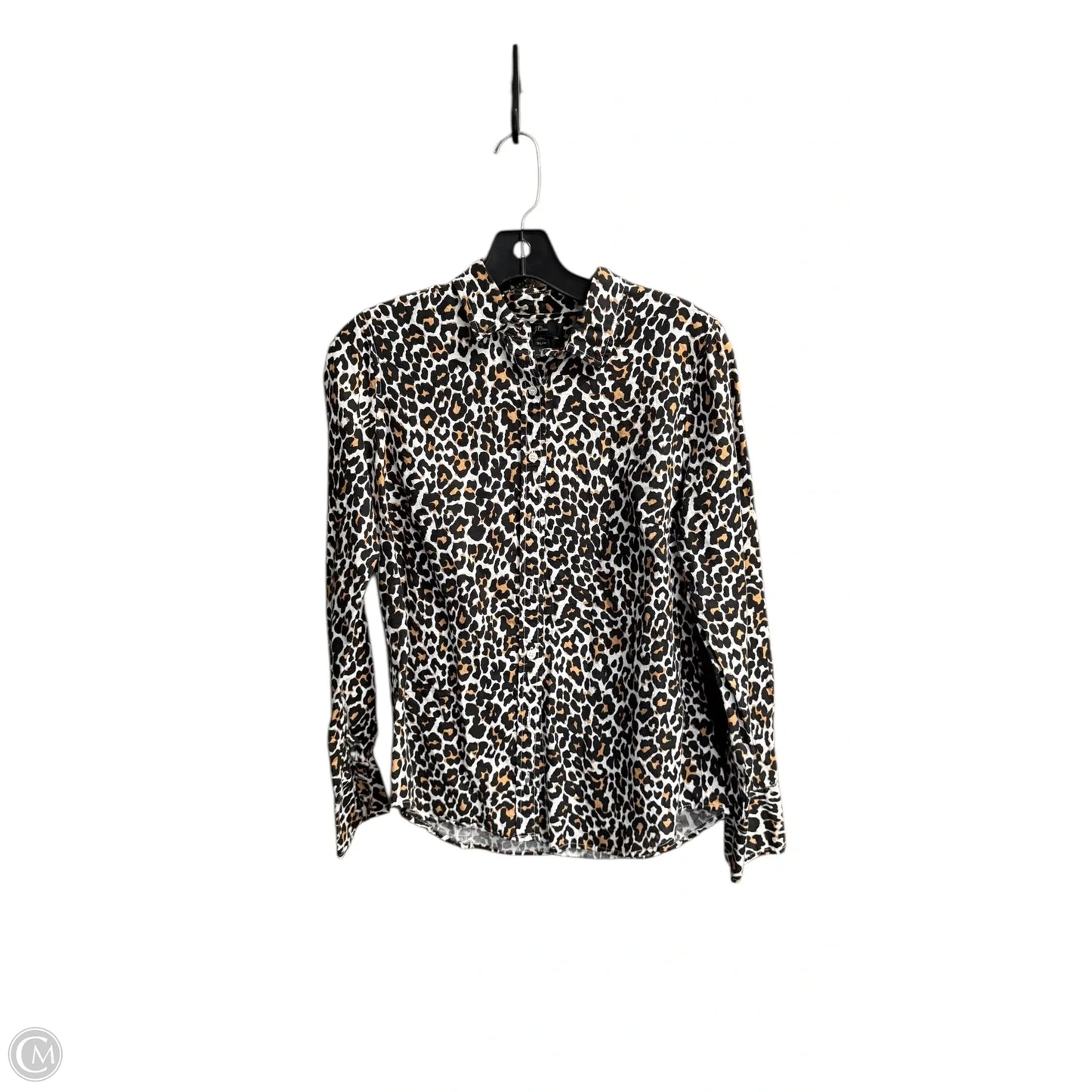 Top Long Sleeve By J. Crew In Leopard Print, Size: S